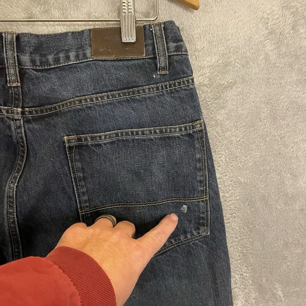 Bob Timberlake Mens Size 34/30 Straight Leg Denim Casual‎ Blue Jeans